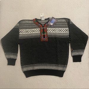 Dale of Norway black wool sweater ’90s
